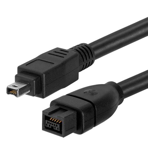 Firewire 800 9 Pin To Firewire 400 4 Pin Bilingual Cable 6 Feet Black