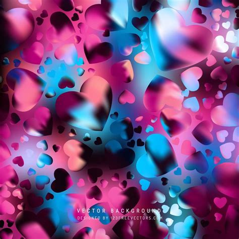 Abstract Romantic Colorful Hearts Background Heart Background
