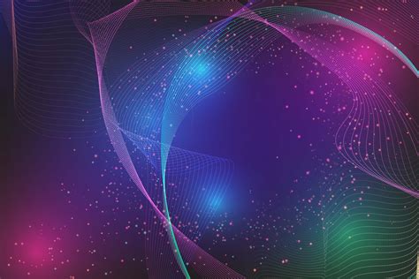Abstract Line Wave And Particle Background Modern Design With Copy