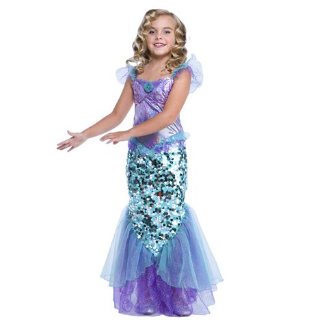 Girl Mermaid Small Halloween Dress Up Role Play Costume