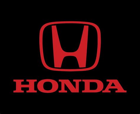 Honda Logo Brand Symbol With Name Red Design Japan Car Automobile