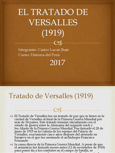 El Tratado De Versalles Tratado De Versalles Militar