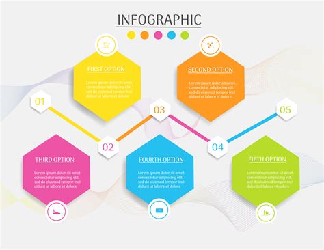 Design Business Template 5 Steps Infographic Chart Element With Place