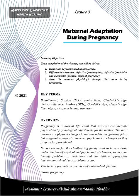 PDF Maternal Adaptation During Pregnancy