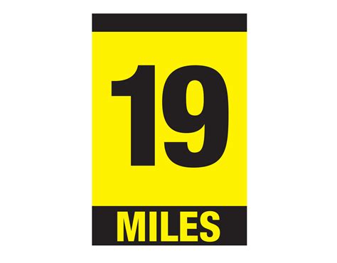 19 Small Mile Marker Event Signs Running Imp Running Imp