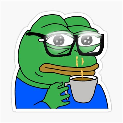 Coffee Pepe Sticker By Thememeslord Redbubble