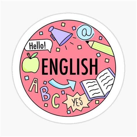 English Pastel Colours Sticker For Sale By Arianneboutique Redbubble