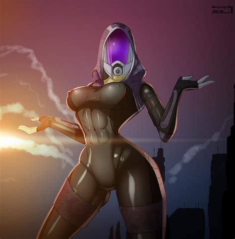 Rule 34 Abs Alien Bodysuit Hood Mask Mass Effect Quarian Skin Tight