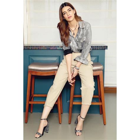 Kriti Sanon Spells Elegance In Brown Slip Top And Check Pants Check Out The Divas Sexy