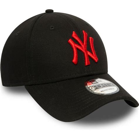 New Era Curved Brim Red Logo 9forty League Essential New York Yankees