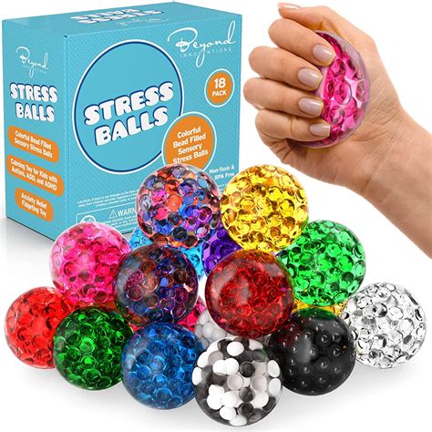 Yoya Toys Squishy Mesh Stress Balls Pack Non Toxic Rubber Sensory Ball Baby Toys Home Garden