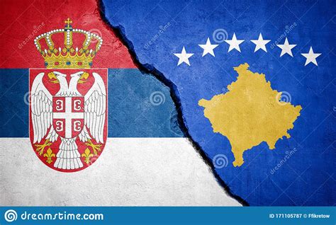 Conflitto Tra Serbia E Kosovo Illustrazione Illustrazione di Stock