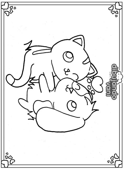 Dibujo De Un Gato Y Perro Para Imprimir Y Colorear Dibujando Con Vani