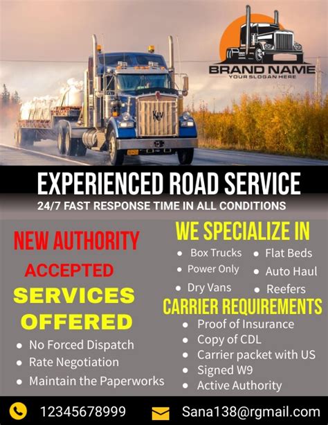 Trucking Flyer Template Postermywall