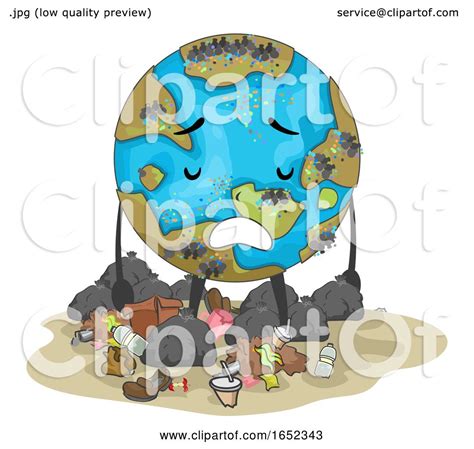 Earth Mascot Garbage Illustration By Bnp Design Studio 1652343