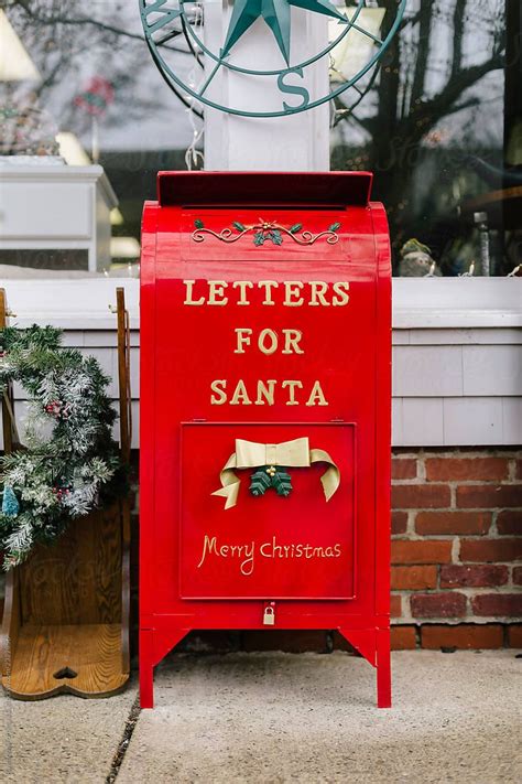 Stock Photo Of Mailbox To Send Letters To Santa Stocksy United By