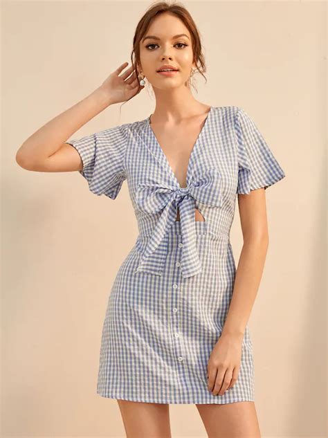 Wholesale Womens Summer Fashion Clothing Short Sleeve Front Tied Up