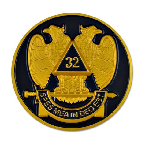 32nd Degree Scottish Rite Round Masonic Auto Emblem Black And Etsy