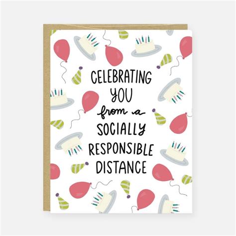 Social Distance Birthday Card Flower Delivery Nyc