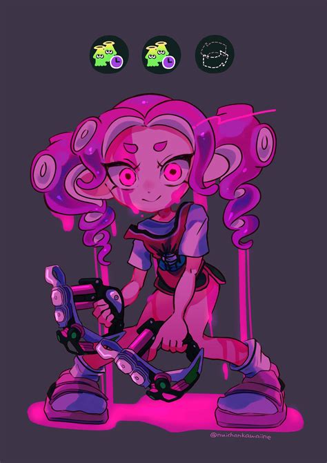 Octoling Player Character And Octoling Girl Splatoon Drawn By Nui