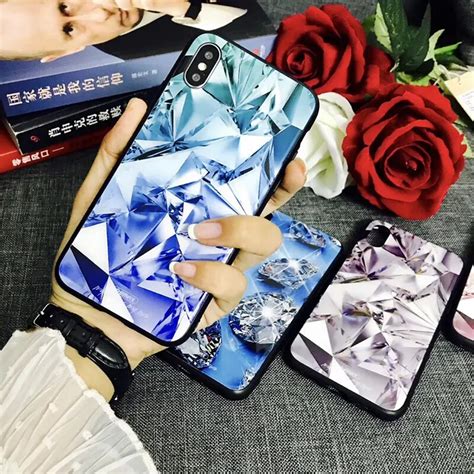 Buy Luxury Glossy Tempered Glass Phone Cases For
