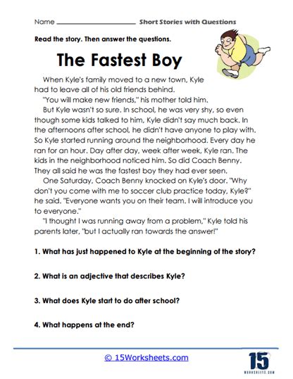 Short Stories With Questions Worksheets 15