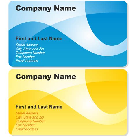 Editable Printable Business Card Template