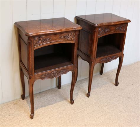 Pair Of Carved Oak Bedside Tables Antiques Atlas