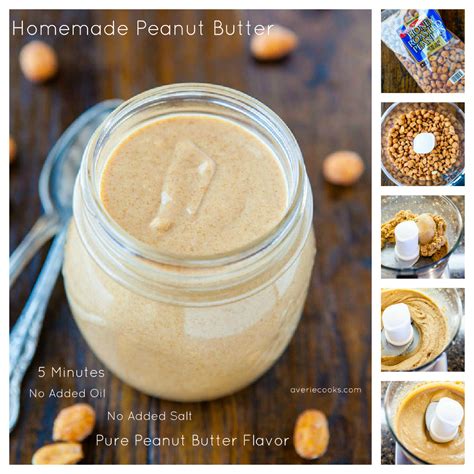 How To Make Homemade Peanut Butter 1 Ingredient Averie Cooks