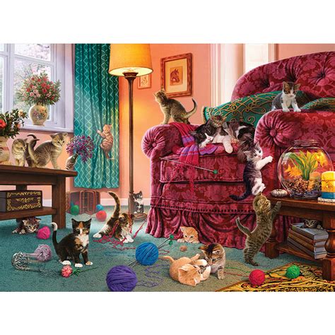 Naughty Kittens 1000 Piece Jigsaw Puzzle Bits And Pieces