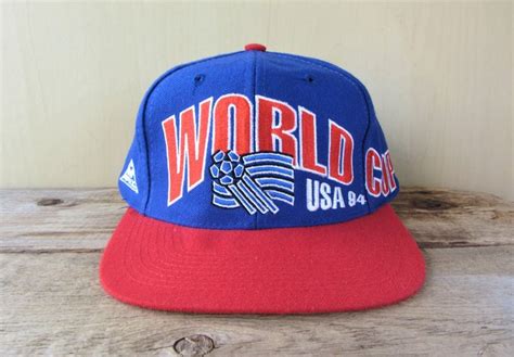 World Cup Usa 94 Soccer Original Vintage 90s Apex One Snapback Hat Two Toned Block Lettering