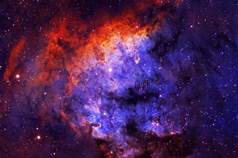 Bright Purple Nebula Elements Of This Image Furnished By Nasa Stock