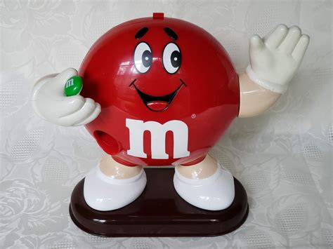 Red Mandm Candy Dispenser With Waving Hand Sold Aunt Gladys Attic