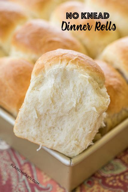 Mayonnaise, black pepper, shredded parmesan cheese, nonstick cooking spray and 5 more. No Knead Dinner Rolls | Plain Chicken®