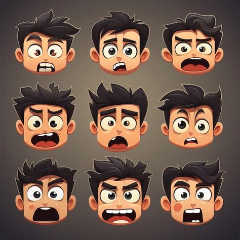 Premium Vector Vector Of Cartoon Face Expression 2d Flat Stylize 250