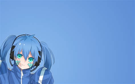 アニメの女の子青い背景 シンプルなアニメ壁紙 1920x1200 Wallpapertip
