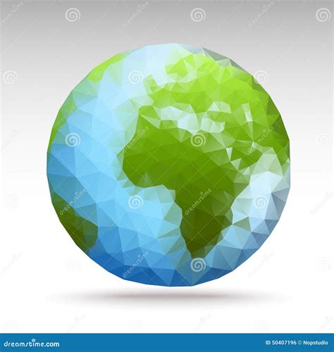Vector Polygon World Spheres Stock Vector Illustration Of Leaf