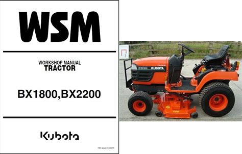 Kubota Bx1800 Bx2200 Compact Tractor Mower Service Repair Workshop