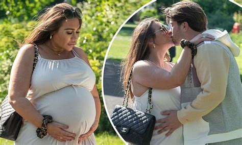 Pregnant Lauren Goodger Shares A Kiss With Beau Charles Drury On A Romantic Stroll In The Park
