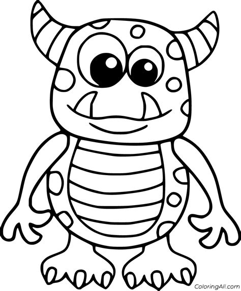 Cartoon eyes coloring pages transparent png 600x470 free download on nicepng. Scary Monster Coloring Pages - ColoringAll