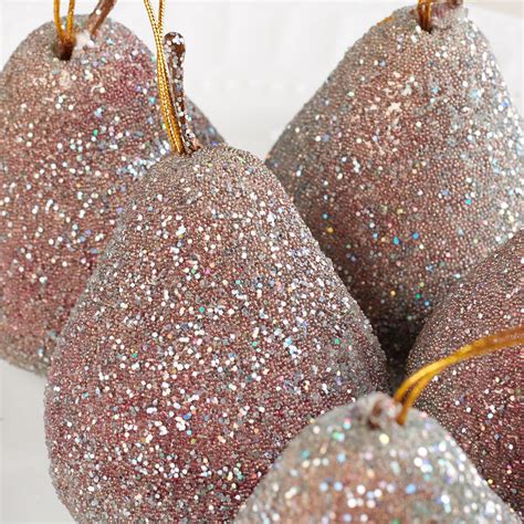 It is believed that pear inspired, beautiful, and modern home decor accessories, pear images, and interior decorating ideas in pear shapes bring stability into homes. Beaded Pear Ornaments - Vase and Bowl Fillers - Home Decor