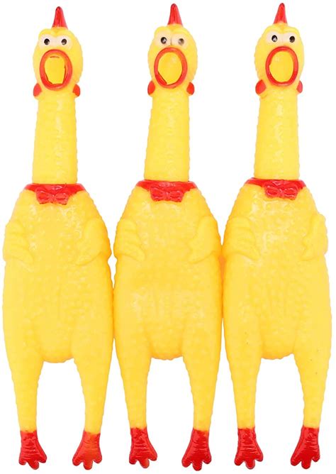 Laytek Extra Load Squawking Rubber Chicken Large 145” Or 37cm Rubber Chickensqueeze