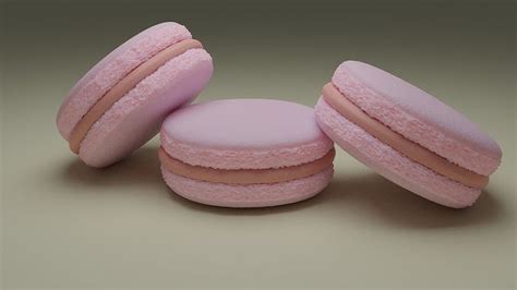 French Macaron 3d Model Cgtrader