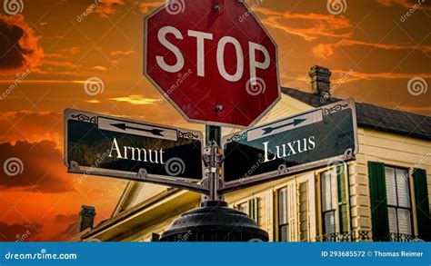 Signposts the Direct Way To Luxury Versus Poverty Stock Photo - Image