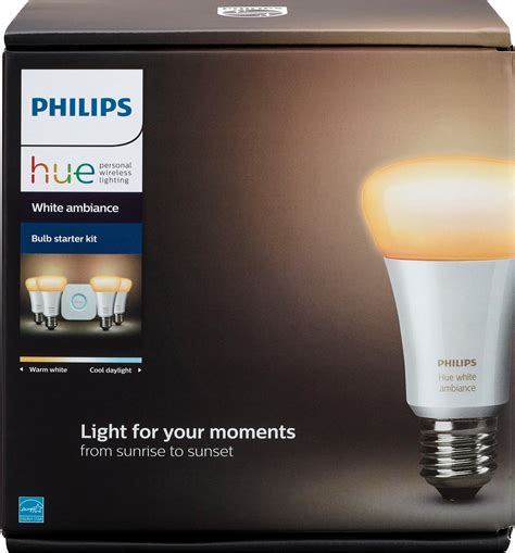 Best Buy Philips Hue White Ambiance A19 Led Starter Kit Adjustable