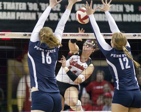 Husker Volleyball Team Gutted Out A Five Set Victory Over No 1 Penn