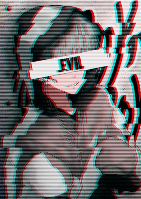 Glitch Anime Wallpaper Phone Boy Desenhos Assustadores