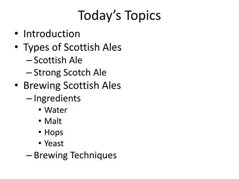 Ppt Beer Basics Scottish Ales February 2008 Powerpoint Presentation