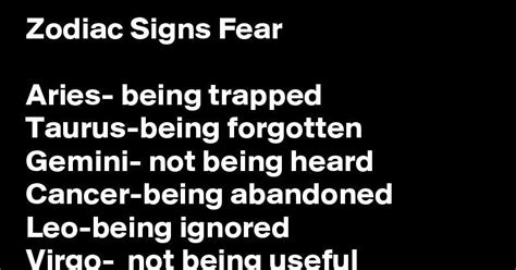 Whats Your Biggest Fear According To Your Zodiac Sign Zodiac Signs