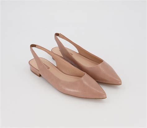 Office Flavour Pointed Slingback Flats Nude Flat Shoes For Women